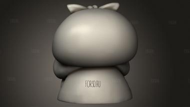 Обезьяна Мафальда 3d stl модель для ЧПУ