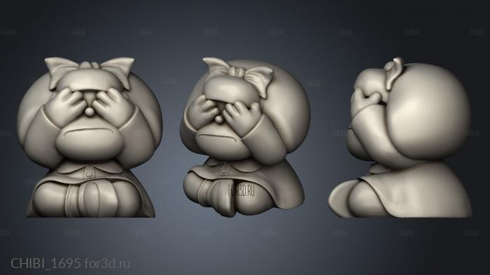 Mafalda Monkey 3d stl модель для ЧПУ