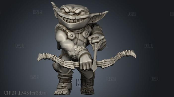 goblin archer stl model for CNC