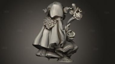 Волшебник-гоблин в капюшоне 3d stl модель для ЧПУ
