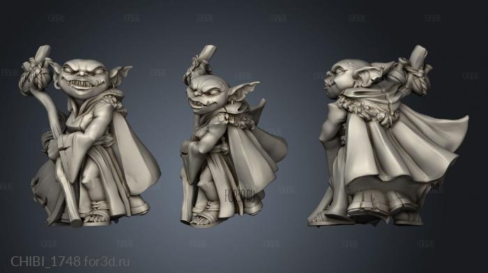 goblin wizard stl model for CNC