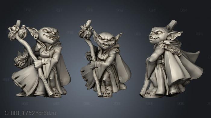 goblin archer hooded stl model for CNC