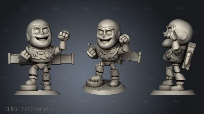 Buzz Lightyear Chibi stl model for CNC