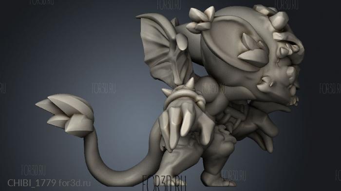 Chibi Impius Imp stl model for CNC