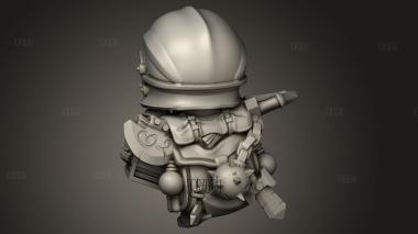 Чиби Перегруженный рыцарь-авантюрист 3d stl модель для ЧПУ