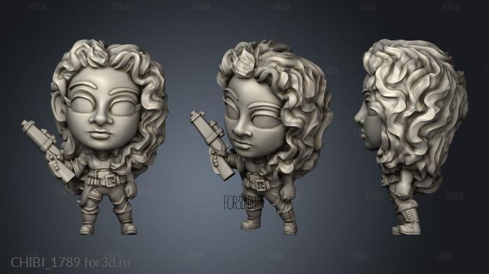 Chibi Space smuggler Zoe stl model for CNC