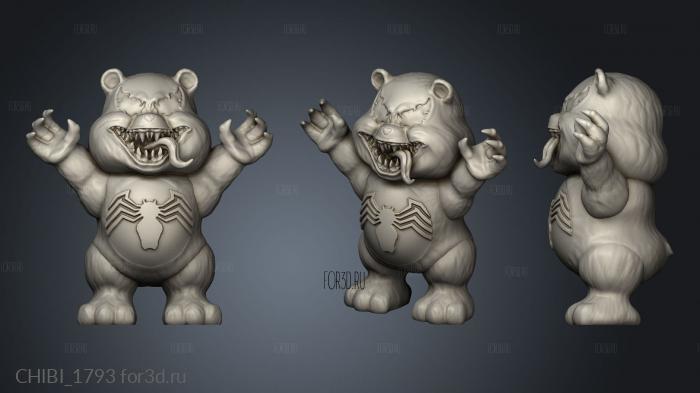 care bear relax Little Tup venom stl model for CNC