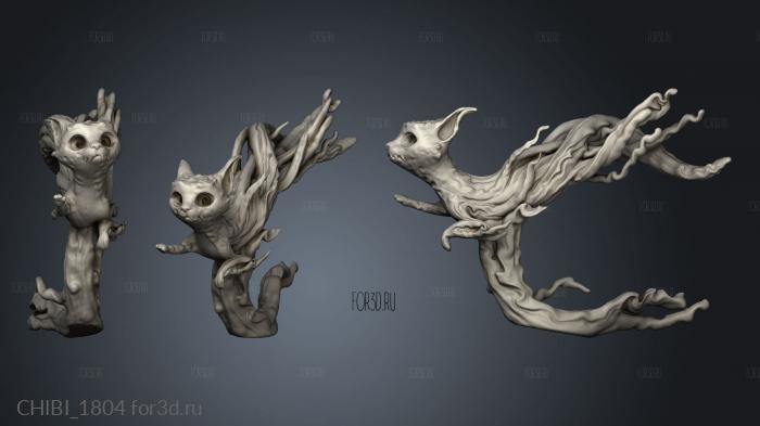 Cat ghost stl model for CNC