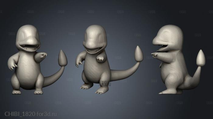 Cer on Charmander dactive pokemon stl model for CNC