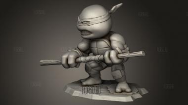 Чиби Донателло 3d stl модель для ЧПУ
