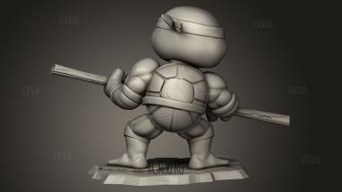 Чиби Донателло 3d stl модель для ЧПУ