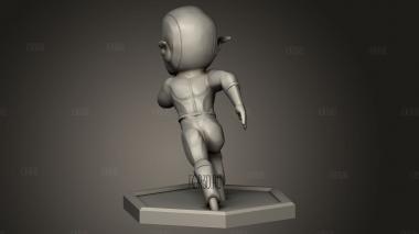 Вспышка Чиби 3d stl модель для ЧПУ