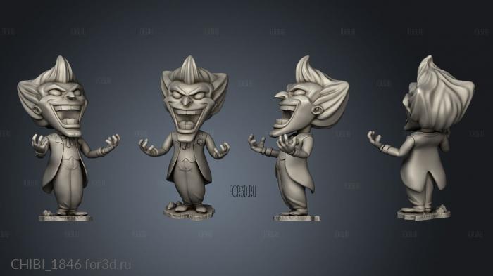 Chibi Joker stl model for CNC