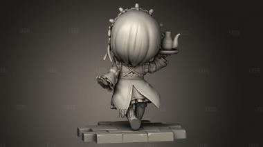 Chibi Rem Ram с Нуля 3d stl модель для ЧПУ