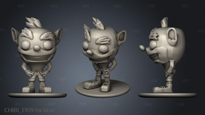 crash funko stl model for CNC