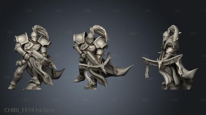 Crossbow Warriors warrior stl model for CNC