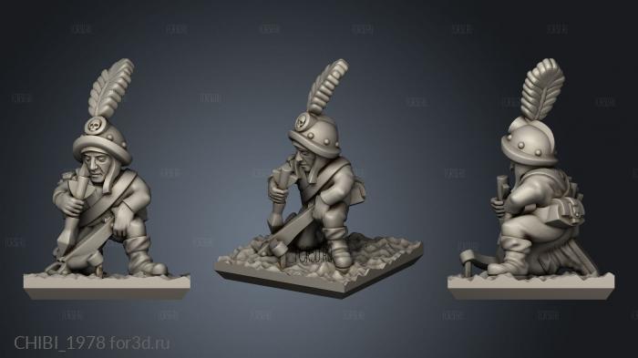 Crossbowman stl model for CNC