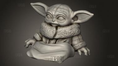 Темный Огонь Детская Коляска Kid Grogu 3d stl модель для ЧПУ