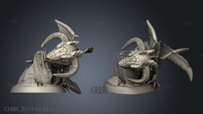 Dice Black Dragon stl model for CNC