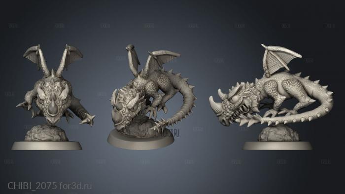 Dice Blue Dragon stl model for CNC