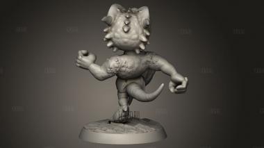 Играющий в Кости Кобольд Бежит 3d stl модель для ЧПУ