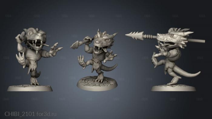 Dice Kobold Spear Craggy stl model for CNC