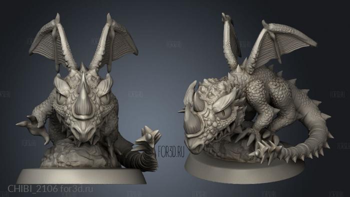 Dice Blue Dragon stl model for CNC