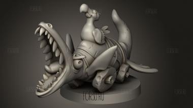 Верхом на Динозавре Сили Лио 3d stl модель для ЧПУ
