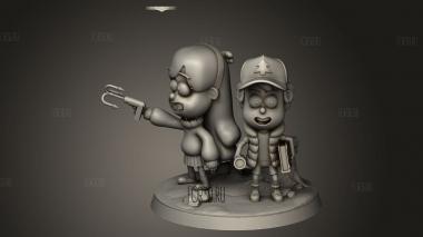 Диппер и Мейбл 3d stl модель для ЧПУ