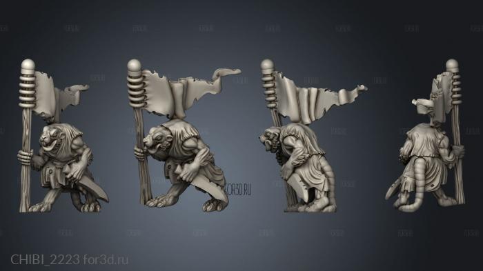 Rat Folk Command stl model for CNC