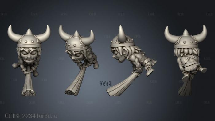 Dungeon World berserker stl model for CNC