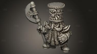 Злой Карлик-Воин 3d stl модель для ЧПУ