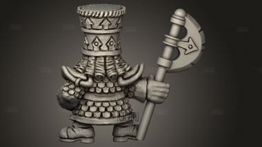 Злой Карлик-Воин 3d stl модель для ЧПУ