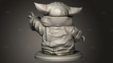 Baby Yoda 3d stl модель для ЧПУ