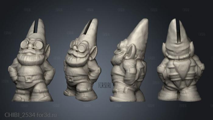 Gnome Chess Bi King Rahl stl model for CNC