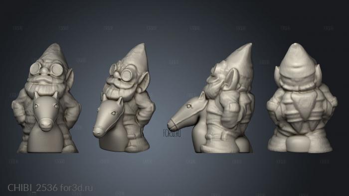 Gnome Chess Knight King Rahl stl model for CNC