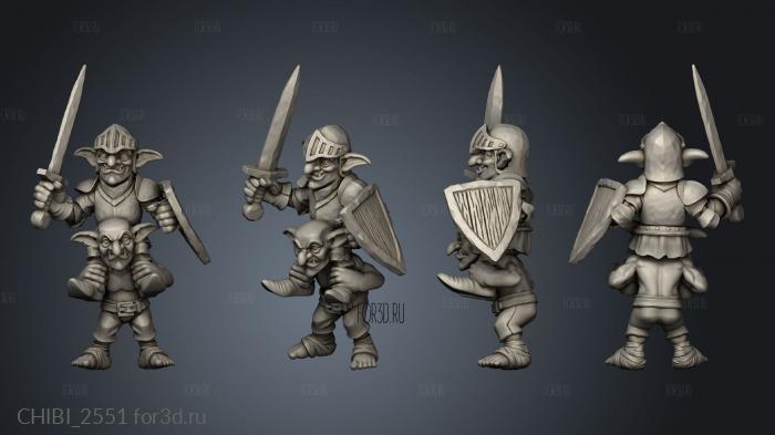 Goblin Knight stl model for CNC