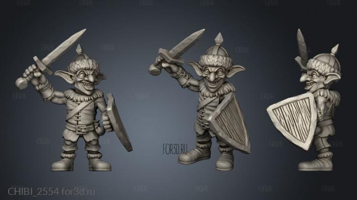 Goblin Stabber stl model for CNC