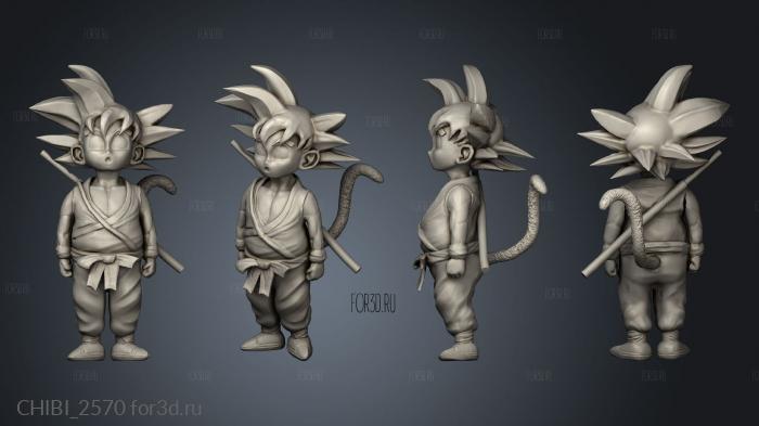 GOKU transformation boy Baculo stl model for CNC