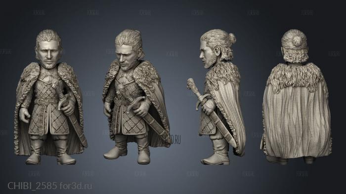 GOT Jon Snow stl model for CNC