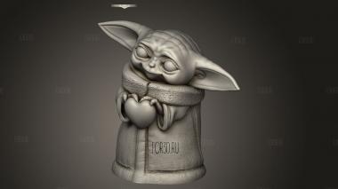 Сердце,Держащее Шестигранник 3d stl модель для ЧПУ