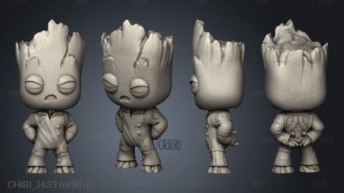 Groot Funko Angry Groot stl model for CNC