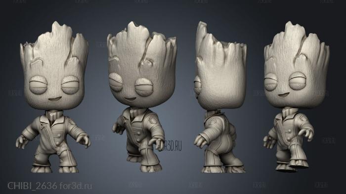 Groot Funko Angry Groot stl model for CNC