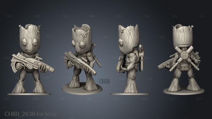 Groot Pool stl model for CNC