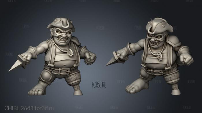 Halflings Piranhas Medianos Halfling Line stl model for CNC