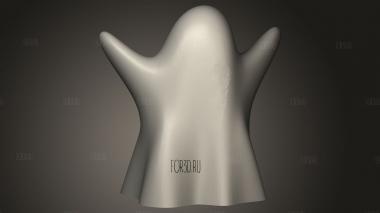Лицо призраков Хэллоуина 3d stl модель для ЧПУ