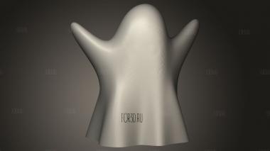 Лицо призраков Хэллоуина 3d stl модель для ЧПУ