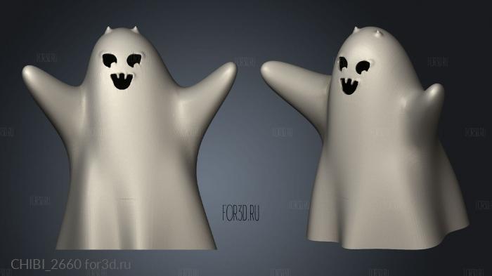 Halloween Ghosts face stl model for CNC