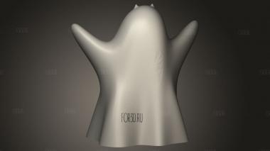 Лицо призраков Хэллоуина 3d stl модель для ЧПУ