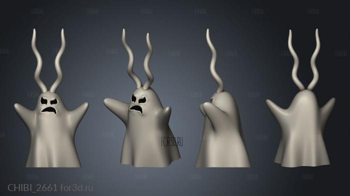 Halloween Ghosts face stl model for CNC